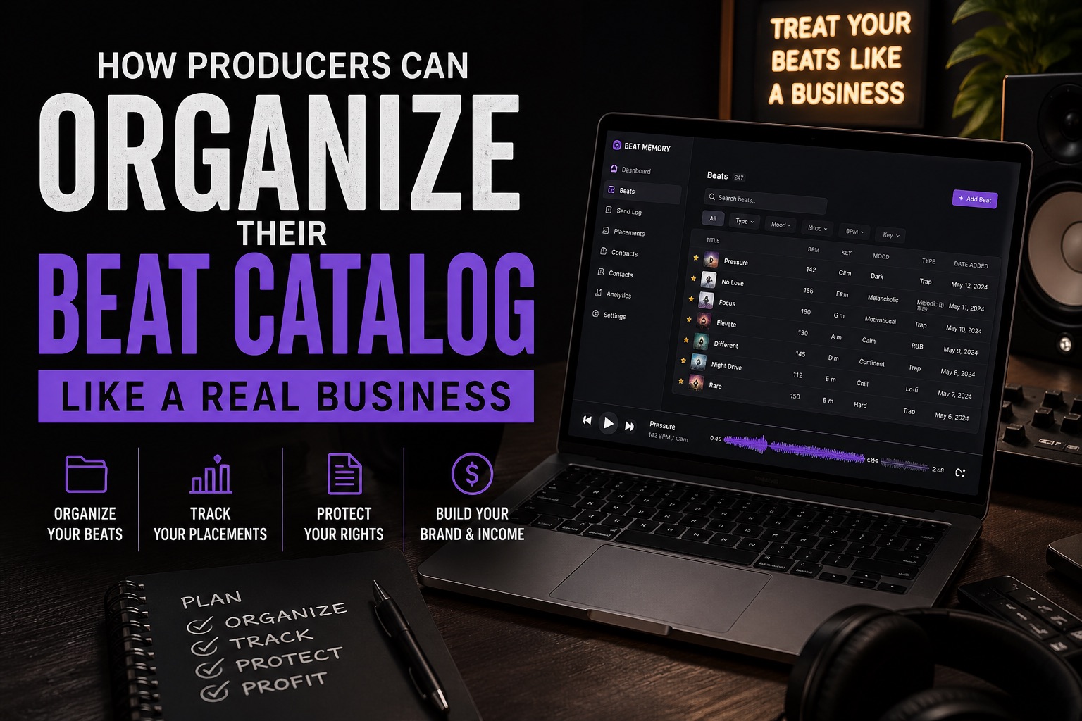 Artwork for organizing a beat catalog like a real business